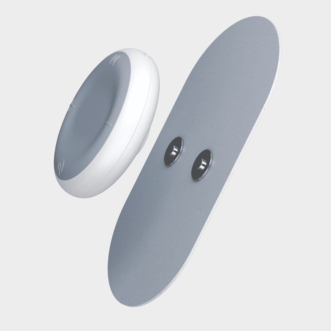Pulsio TENS Pod single Unit View with TENS Pad